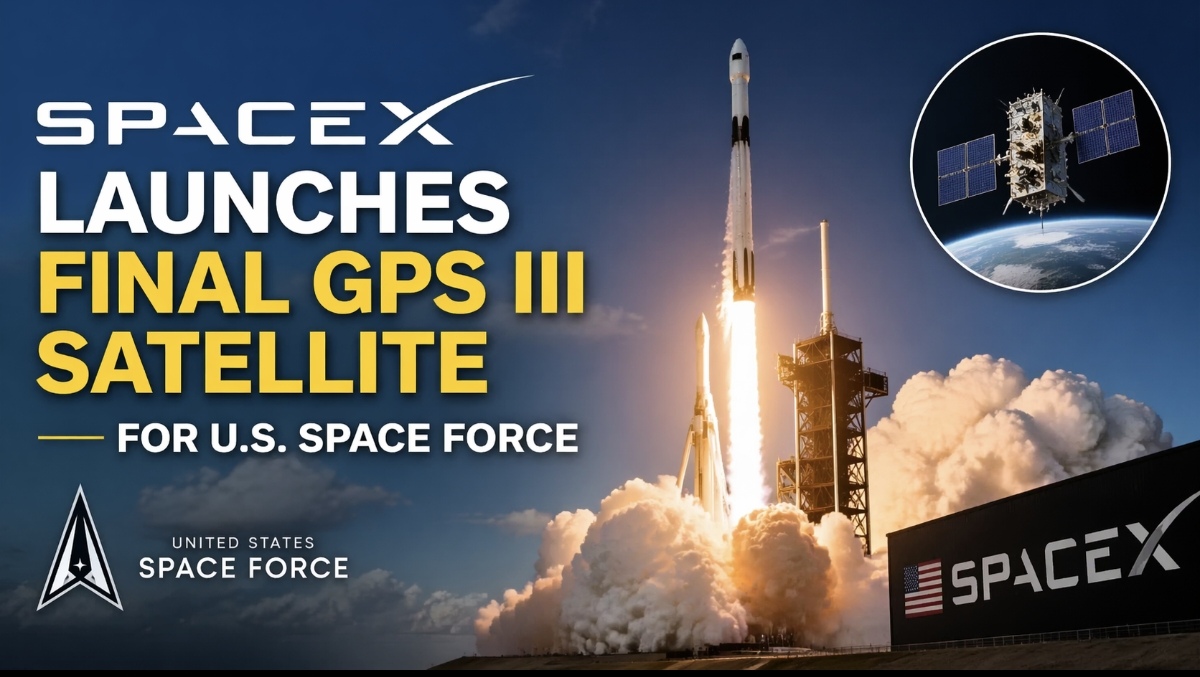 SpaceX为美国太空军发射最后一颗GPS III卫星