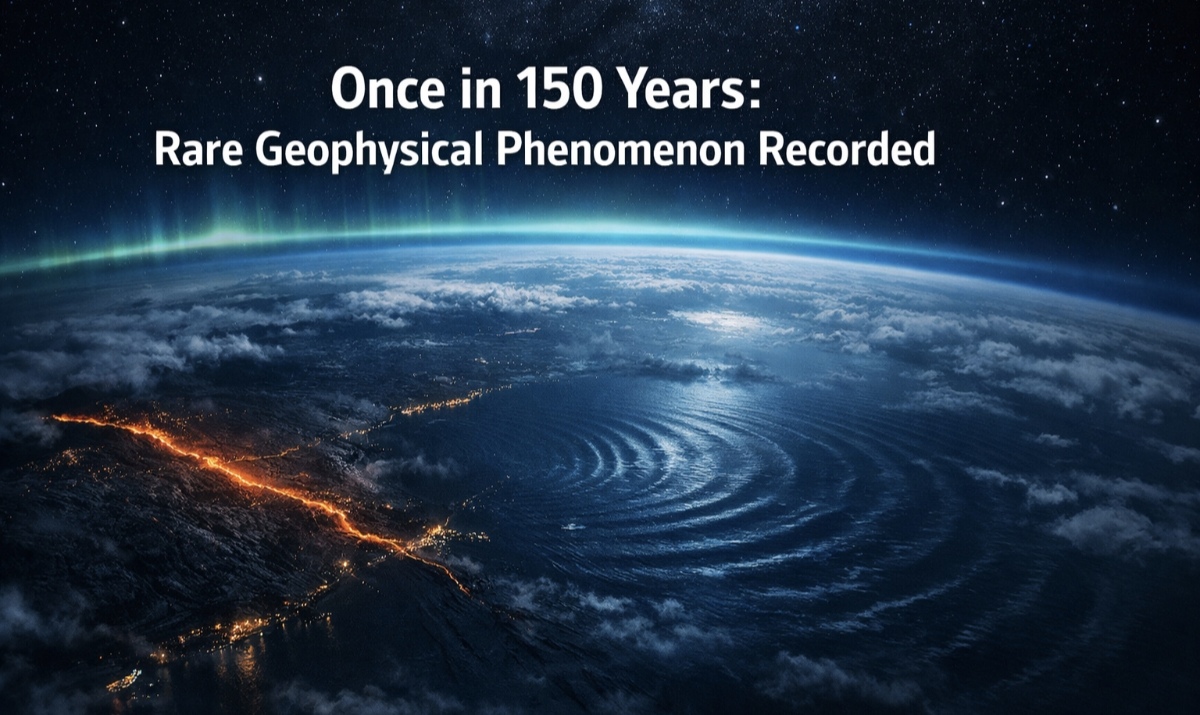Recorded Occurrence of a Rare Geophysical Phenomenon in 150 Years